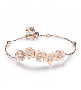Bracciale Donna Gioielli Brosway Ikebana in acciaio 316L pvd oro rosa cristalli bke12