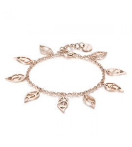 Bracciale Donna Gioielli Brosway Leaves Of Life in acciaio 316L pvd oro rosa Foglie bvs14