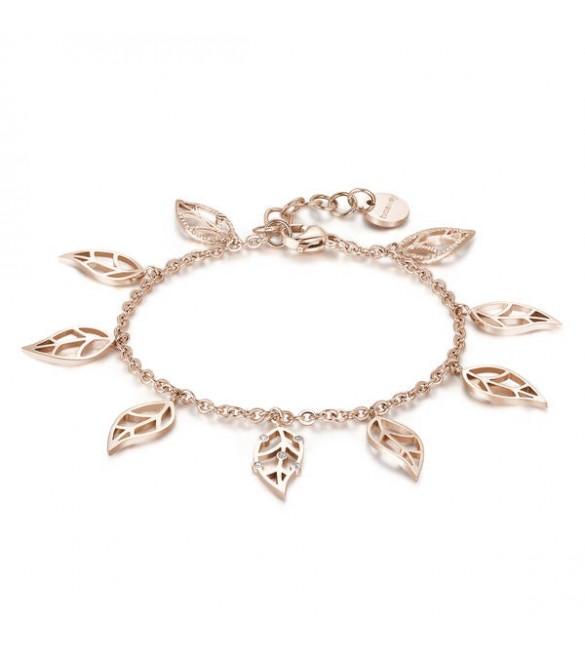 Bracciale Donna Gioielli Brosway Leaves Of Life in acciaio 316L pvd oro rosa Foglie bvs14