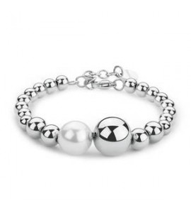 Bracciale Donna Gioielli Brosway Perfect in acciaio con perla di conchiglia bpc11