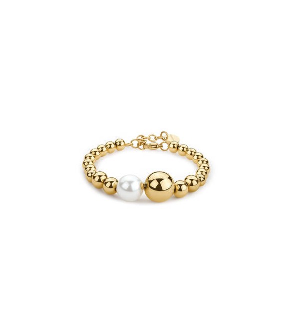 Bracciale Donna Gioielli Brosway Perfect in acciaio pvd oro con perla di conchiglia bpc12