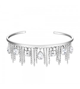 Bracciale Donna Gioielli Brosway Rain rigido in acciaio con cristalli crystal bnr15