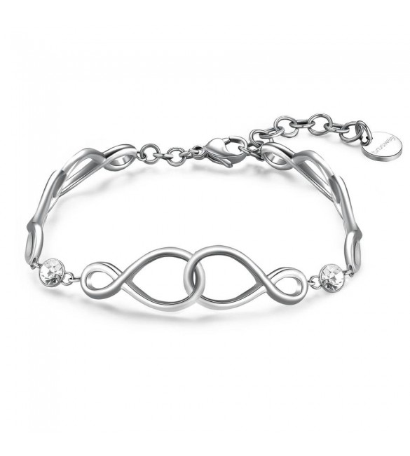 Bracciale Donna Gioielli Brosway Ribbon in acciaio e cristalli bbn25