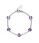 Bracciale Donna Gioielli Fancy by Brosway in argento zircone baguette ametista fmp06