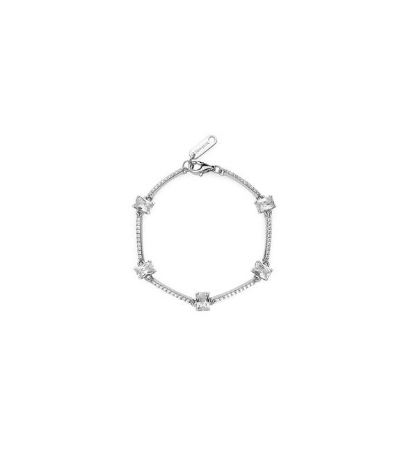 Bracciale Donna Gioielli Fancy by Brosway in argento zircone baguette bianco fiw06