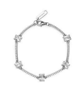 Bracciale Donna Gioielli Fancy by Brosway in argento zircone baguette bianco fiw06