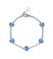 Bracciale Donna Gioielli Fancy by Brosway in argento zircone baguette blu ffb04