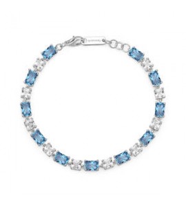 Bracciale Donna Gioielli Fancy by Brosway in argento zircone baguette cushion blu ffb16
