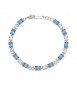 Bracciale Donna Gioielli Fancy by Brosway in argento zircone baguette cushion blu ffb16