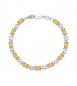 Bracciale Donna Gioielli Fancy by Brosway in argento zircone baguette cushion giallo fey15