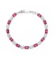 Bracciale Donna Gioielli Fancy by Brosway in argento zircone baguette cushion rosso fpr18