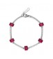 Bracciale Donna Gioielli Fancy by Brosway in argento zircone baguette rosso fpr04