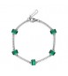 Bracciale Donna Gioielli Fancy by Brosway in argento zircone baguette verde flg04