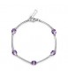 Bracciale Donna Gioielli Fancy by Brosway in argento zircone cushion ametista fmp05