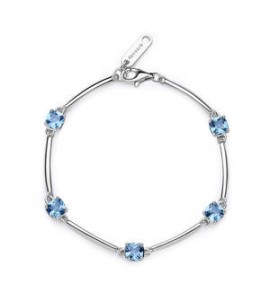 Bracciale Donna Gioielli Fancy by Brosway in argento zircone cushion azzurro fcl05