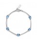 Bracciale Donna Gioielli Fancy by Brosway in argento zircone cushion azzurro fcl05