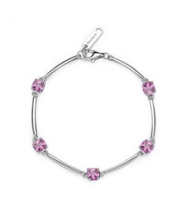 Bracciale Donna Gioielli Fancy by Brosway in argento zircone cushion rosa fvp05