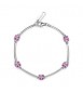 Bracciale Donna Gioielli Fancy by Brosway in argento zircone cushion rosa fvp05