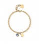 Bracciale Donna Gioielli S\'agapò Lucky Light in acciaio pvd oro con Stella e Cristallo skt28