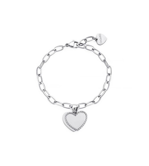 Bracciale Donna Gioielli S\'agapò Message in acciaio con Cuori ssg19