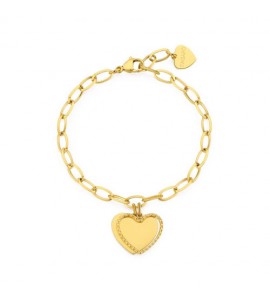 Bracciale Donna Gioielli S\'agapò Message in acciaio pvd oro con Cuori ssg20