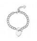 Bracciale Donna Gioielli S\'agapò My Love in acciaio Cuore e cristallo bianco syl21