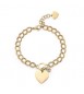 Bracciale Donna Gioielli S\'agapò My Love in acciaio dorato Cuore e cristallo bianco syl22
