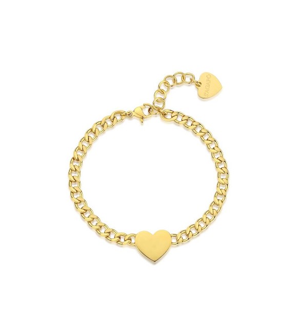Bracciale Donna Gioielli S\'agapò My Love in acciaio pvd oro e Cuore syl14
