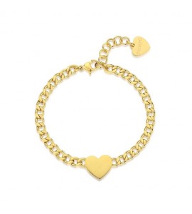 Bracciale Donna Gioielli S\'agapò My Love in acciaio pvd oro e Cuore syl14