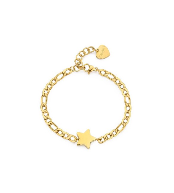 Bracciale Donna Gioielli S\'agapò My Love in acciaio pvd oro e Stella syl12