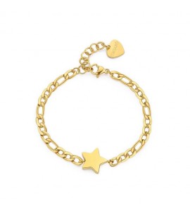 Bracciale Donna Gioielli S\'agapò My Love in acciaio pvd oro e Stella syl12