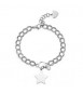 Bracciale Donna Gioielli S\'agapò My Love in acciaio Stella e cristallo bianco syl23