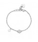 Bracciale Donna Gioielli Sagapò Aurora in acciaio con Fiore e cristalli sar44