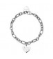 Bracciale Donna Gioielli Sagapò Be My Family in acciaio con Cuore e incisione Grazie Mamma sby015