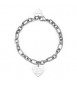 Bracciale Donna Gioielli Sagapò Be My Family in acciaio con Cuore e incisione L\'amore tra nonna e nipote è per sempre sby019