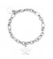 Bracciale Donna Gioielli Sagapò Be My Family in acciaio con Stella e incisione Realizza i tuoi sogni sby027