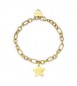 Bracciale Donna Gioielli Sagapò Be My Family in acciaio pvd oro con Stella e incisione Amiche per la pelle sby023