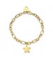 Bracciale Donna Gioielli Sagapò Be My Family in acciaio pvd oro con Stella e incisione Brindiamo ai tuoi 18 anni sby025