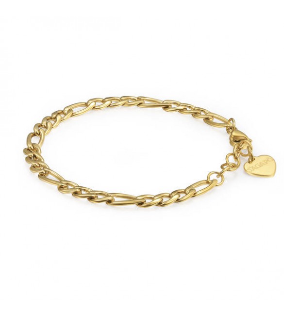 Bracciale Donna Gioielli Sagapò Chunky in acciaio 316L pvd oro catena shk14
