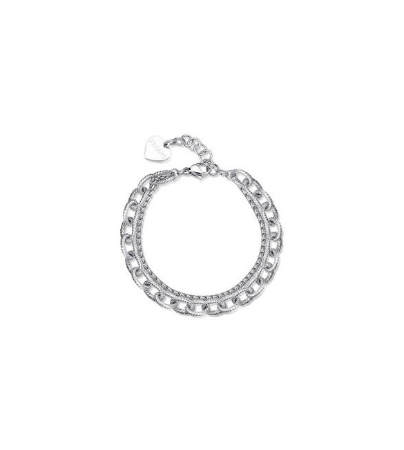 Bracciale Donna Gioielli Sagapò Chunky in acciaio catena e spiga shk65 Bracciale Donna Gioielli Sagapò Chunky in acciaio catena e spiga shk65