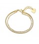 Bracciale Donna Gioielli Sagapò Chunky in acciaio pvd oro doppia catena shk24