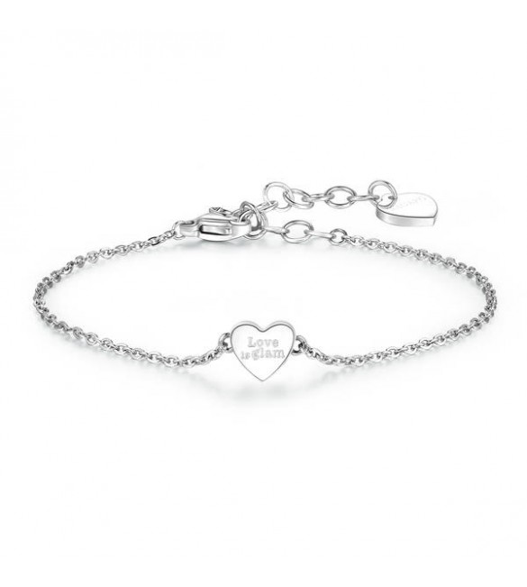 Bracciale Donna Gioielli Sagapò Click in acciaio 316L con Cuore sck11