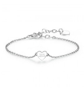 Bracciale Donna Gioielli Sagapò Click in acciaio 316L con Cuore sck11