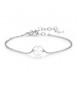 Bracciale Donna Gioielli Sagapò Click in acciaio 316L con Quadrifoglio sck10