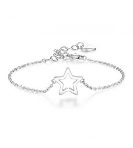 Bracciale Donna Gioielli Sagapò Click in acciaio 316L con Stella traforata sck18