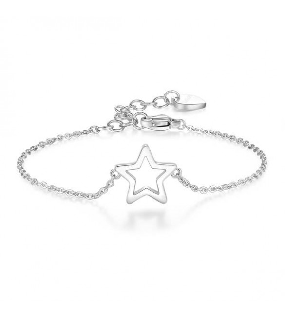 Bracciale Donna Gioielli Sagapò Click in acciaio 316L con Stella traforata sck18