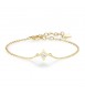 Bracciale Donna Gioielli Sagapò Click in acciaio 316L pvd oro con Stellina e cristallo sck15
