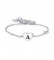 Bracciale Donna Gioielli Sagapò Click in acciaio con Cuore e iniziale A sck118