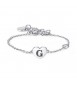 Bracciale Donna Gioielli Sagapò Click in acciaio con Cuore e iniziale G sck124