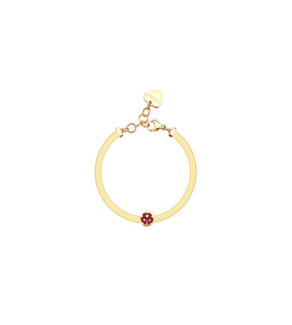 Bracciale Donna Gioielli Sagapò Click in acciaio dorato snake Coccinella sck248